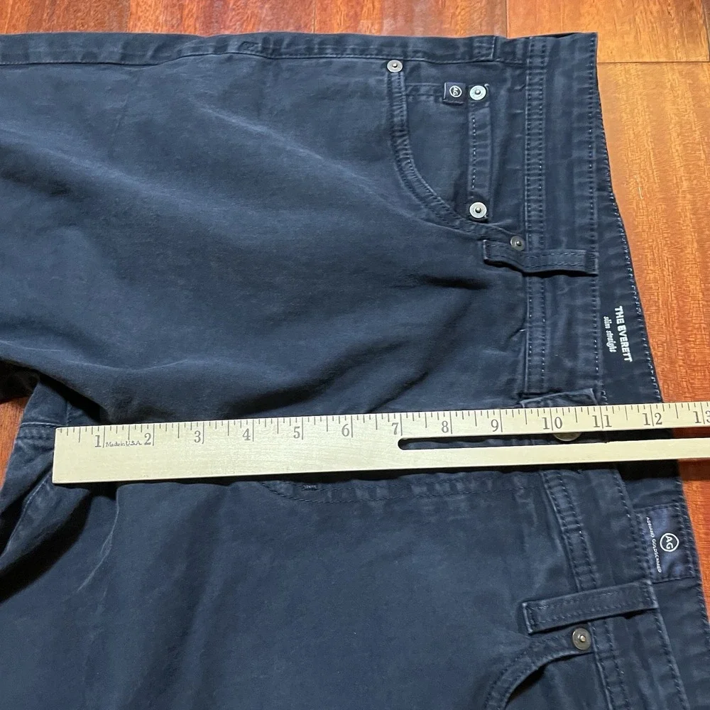 AG Adriano Goldschmied The Everett Slim Straight Jeans Mens 36x32 Dark Wash Blue